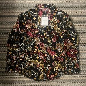 NWT** Paisley Long sleeve button down